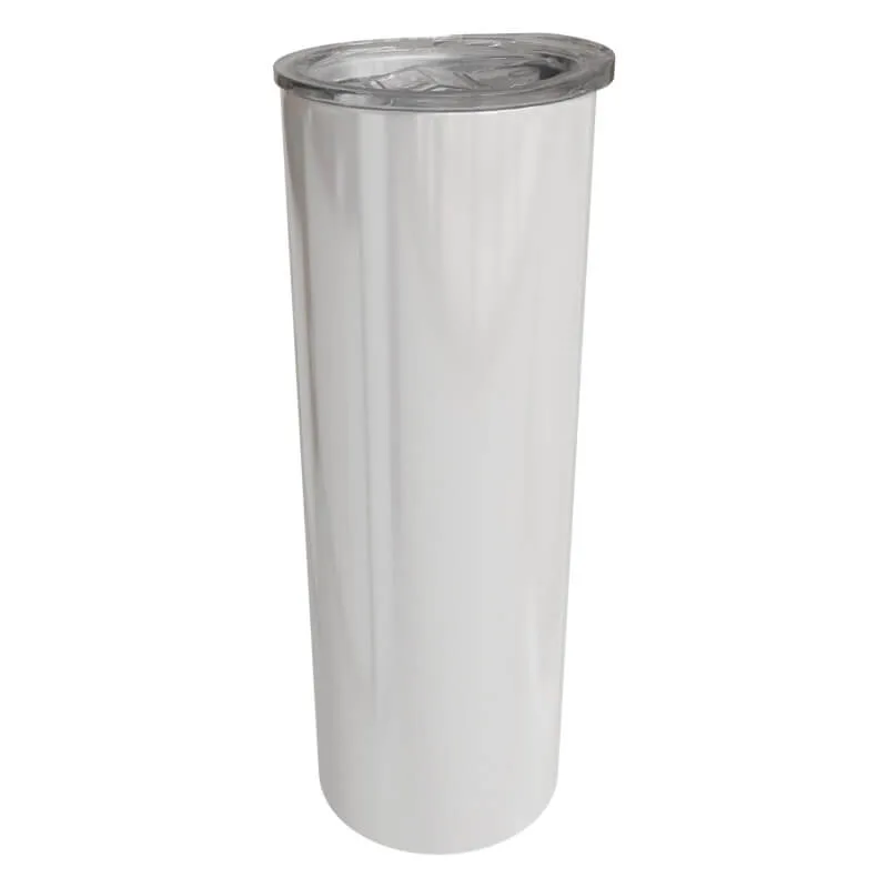 20oz White Stainless Steel Skinny Tumbler